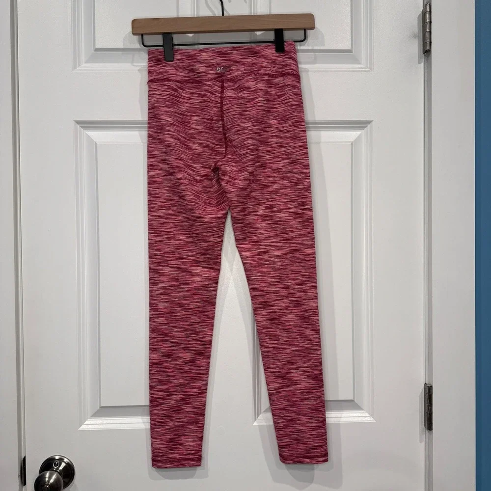 DSG Kids Girls Athletic Leggings Pink Heathered Size‎ M 10-12 Activewear